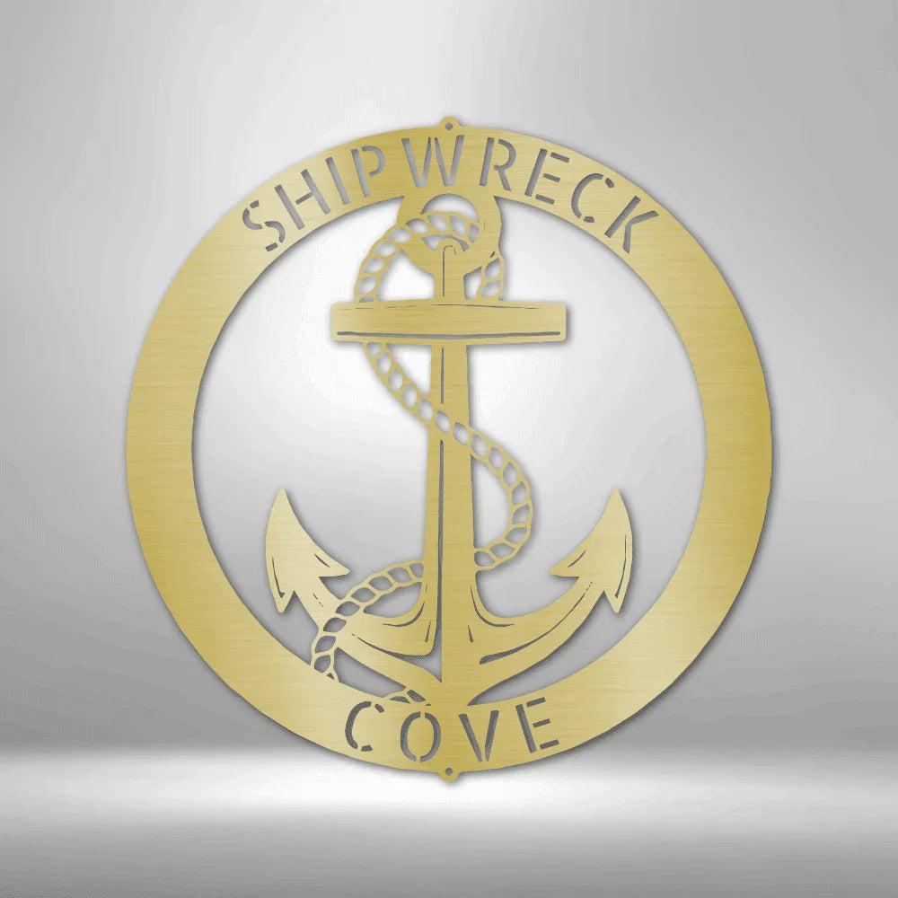 Elaborate Anchor Ring Personalized Gifts - Custom Metal Sign - GiFTiFY