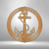 Elaborate Anchor Ring Personalized Gifts - Custom Metal Sign - GiFTiFY