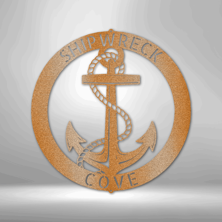 Elaborate Anchor Ring Personalized Gifts - Custom Metal Sign - GiFTiFY