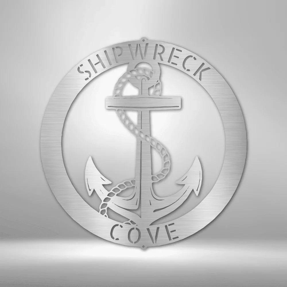Elaborate Anchor Ring Personalized Gifts - Custom Metal Sign - GiFTiFY