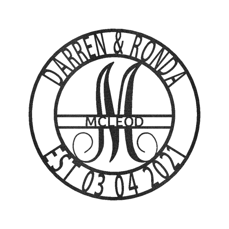 Elaborate Name Personalized Gifts - Custom Metal Sign, Split Letter - GiFTiFY