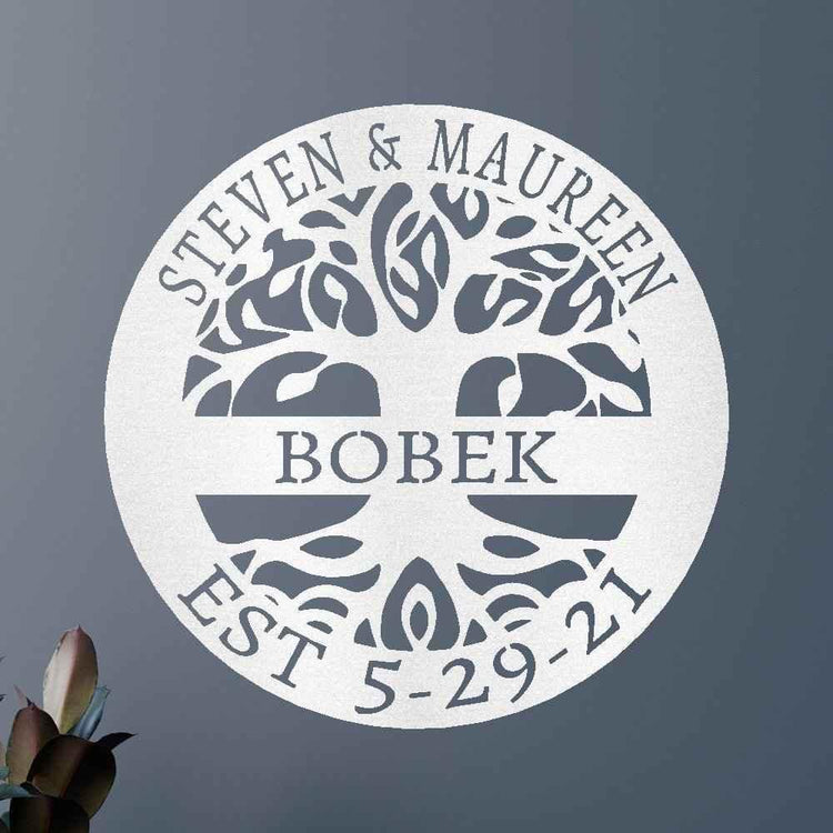 Elaborate Tree Of Life Sign - Custom Metal Sign - GiFTiFY