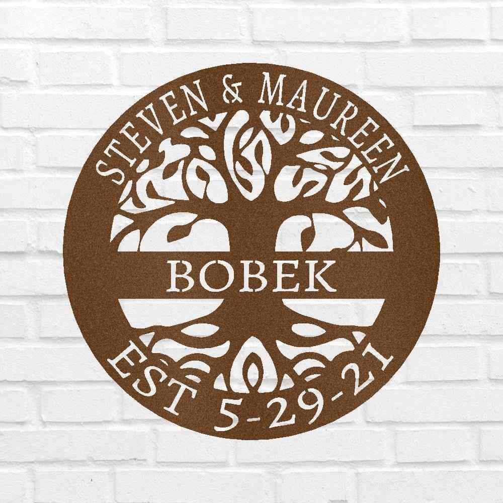 Elaborate Tree Of Life Sign - Custom Metal Sign - GiFTiFY