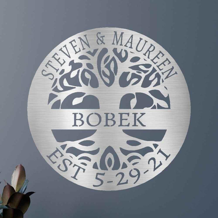 Elaborate Tree Of Life Sign - Custom Metal Sign - GiFTiFY
