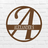 Exemplary Family Name Personalized Gifts - Custom Metal Sign, Split Letter - GiFTiFY