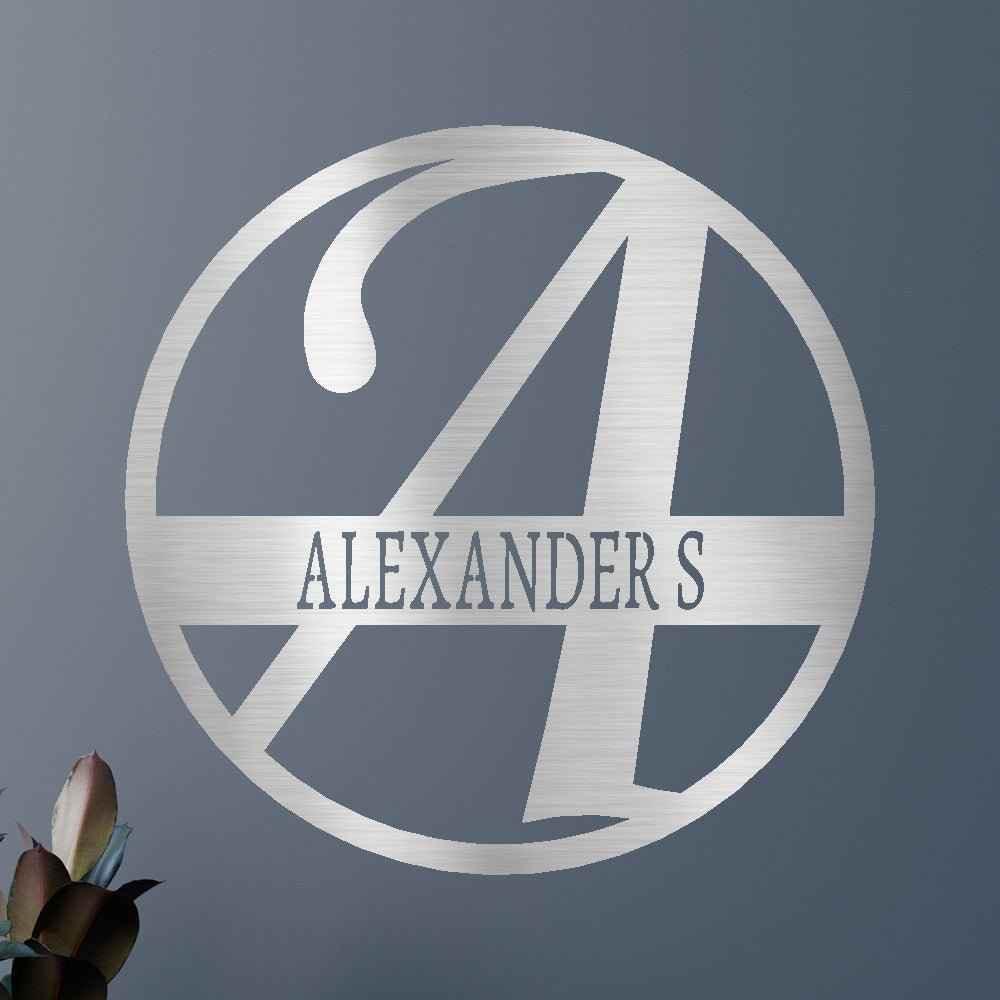 Exemplary Family Name Personalized Gifts - Custom Metal Sign, Split Letter - GiFTiFY