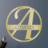 Exemplary Family Name Personalized Gifts - Custom Metal Sign, Split Letter - GiFTiFY