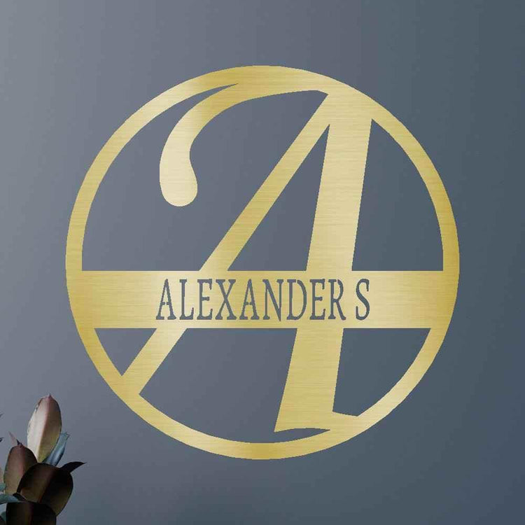 Exemplary Family Name Personalized Gifts - Custom Metal Sign, Split Letter - GiFTiFY