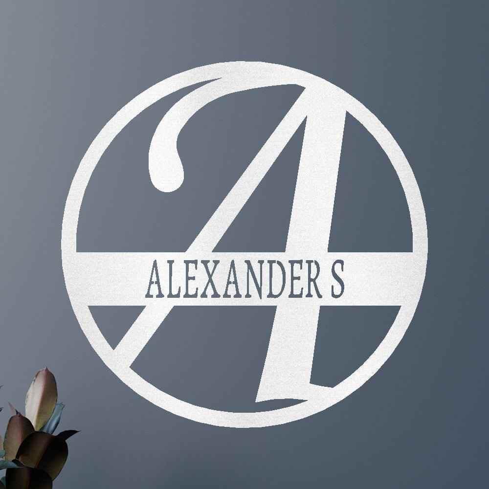 Exemplary Family Name Personalized Gifts - Custom Metal Sign, Split Letter - GiFTiFY