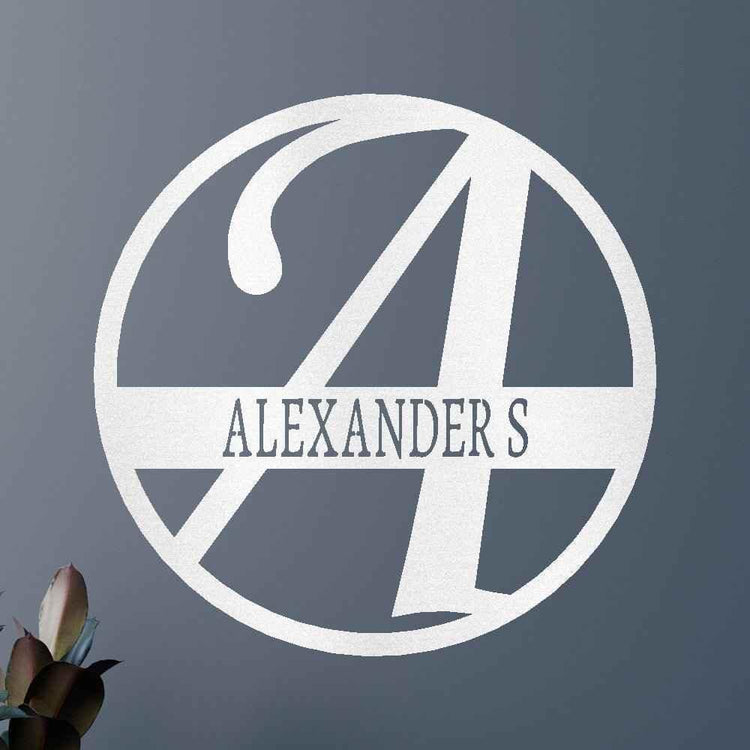 Exemplary Family Name Personalized Gifts - Custom Metal Sign, Split Letter - GiFTiFY