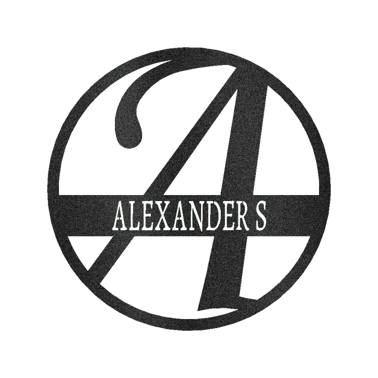 Exemplary Family Name Personalized Gifts - Custom Metal Sign, Split Letter - GiFTiFY