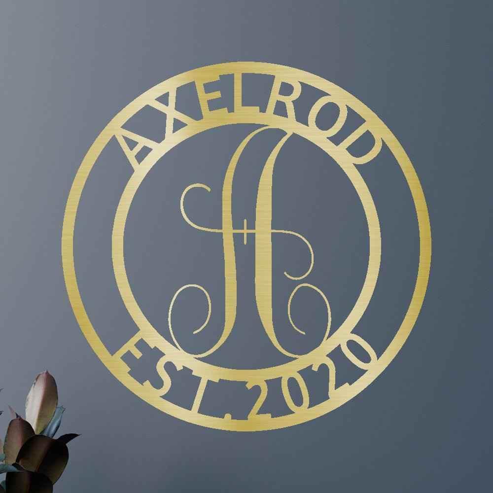 Family Name Personalized Gifts - Custom Metal Sign, Split Letter - GiFTiFY