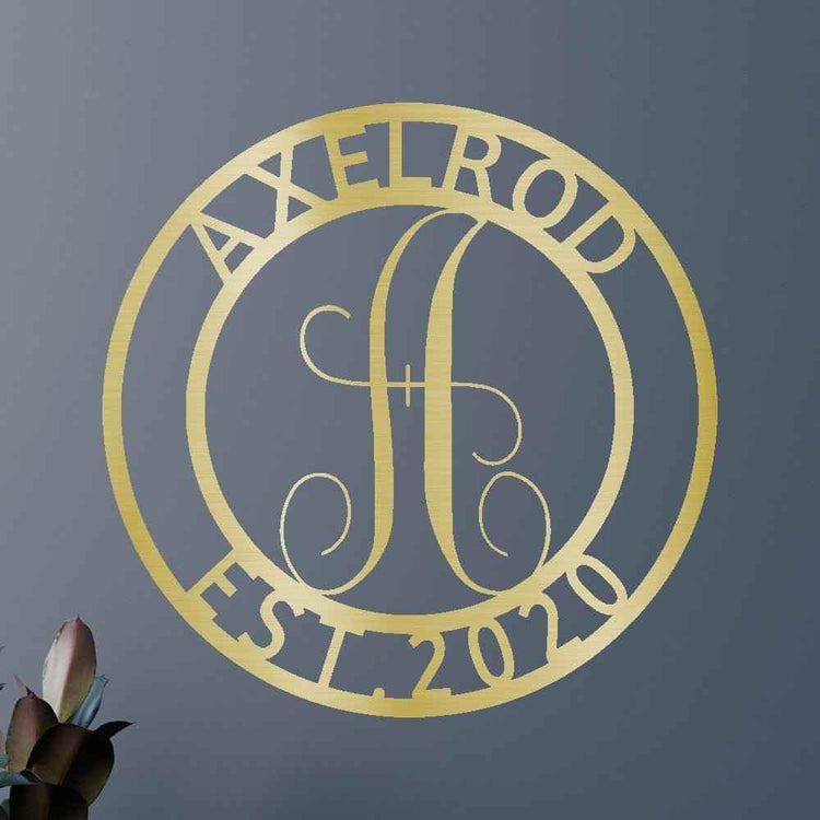 Family Name Personalized Gifts - Custom Metal Sign, Split Letter - GiFTiFY