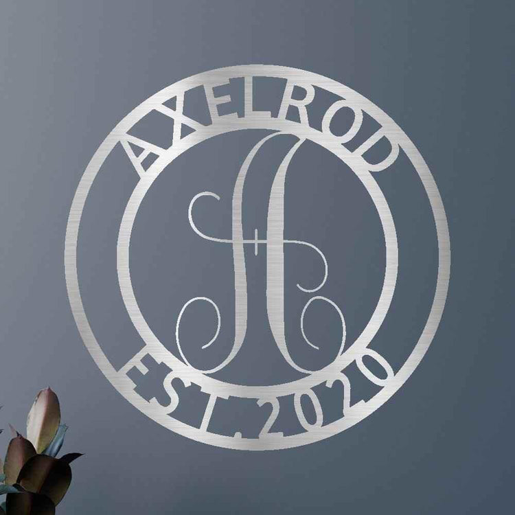 Family Name Personalized Gifts - Custom Metal Sign, Split Letter - GiFTiFY