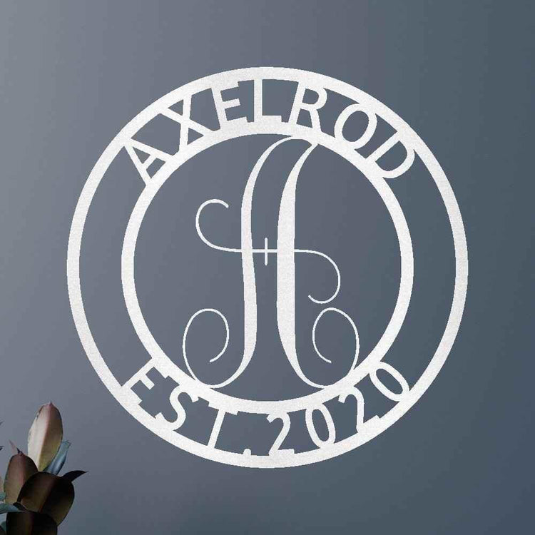 Family Name Personalized Gifts - Custom Metal Sign, Split Letter - GiFTiFY