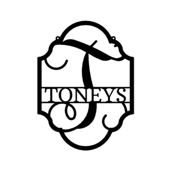 Family Name Plaque Personalized Gifts - Custom Metal Sign, Split Letter - GiFTiFY