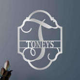 Family Name Plaque Personalized Gifts - Custom Metal Sign, Split Letter - GiFTiFY