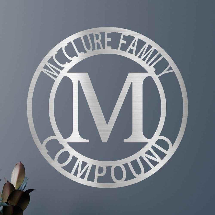 Family Name Sign - Custom Metal Sign, Split Letter, Wedding Gift - GiFTiFY