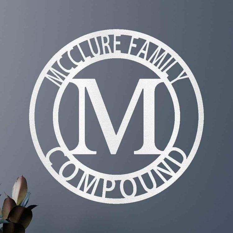 Family Name Sign - Custom Metal Sign, Split Letter, Wedding Gift - GiFTiFY