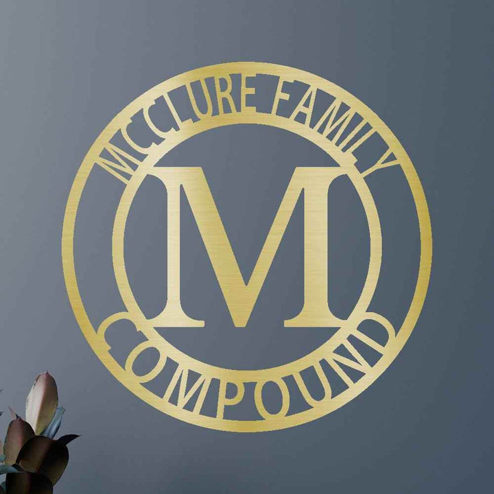 Family Name Sign - Custom Metal Sign, Split Letter, Wedding Gift - GiFTiFY