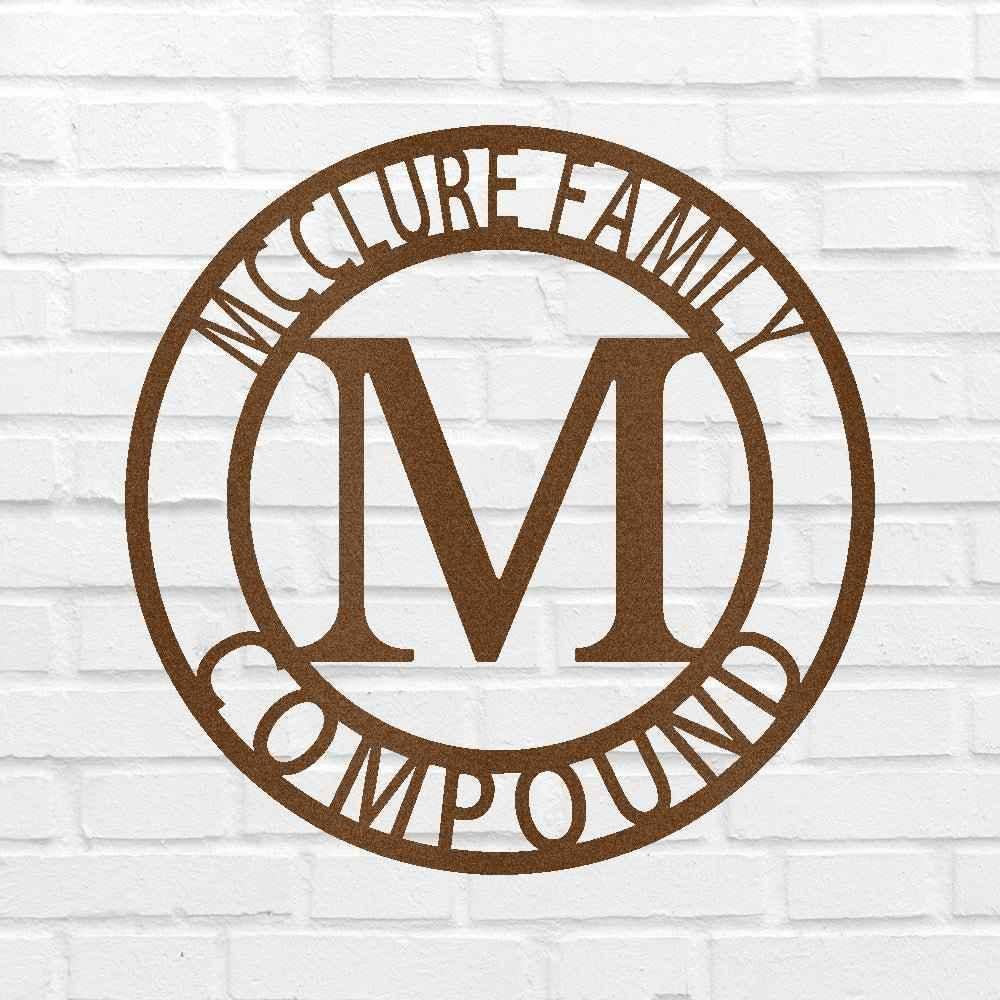 Family Name Sign - Custom Metal Sign, Split Letter, Wedding Gift - GiFTiFY