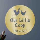 Farmer Chicken Coop Personalized Gifts - Custom Metal Sign - GiFTiFY