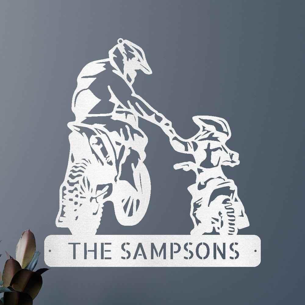 Father and Son Motocross Personalized Gifts - Custom Metal Sign - GiFTiFY