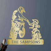 Father and Son Motocross Personalized Gifts - Custom Metal Sign - GiFTiFY