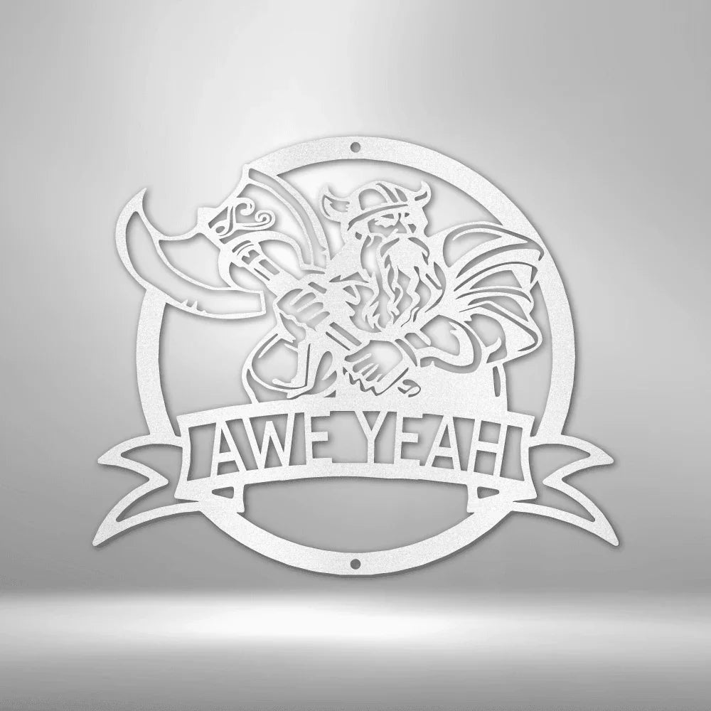 Fighting Viking Personalized Gifts - Custom Metal Sign - GiFTiFY