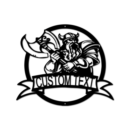 Fighting Viking Personalized Gifts - Custom Metal Sign - GiFTiFY