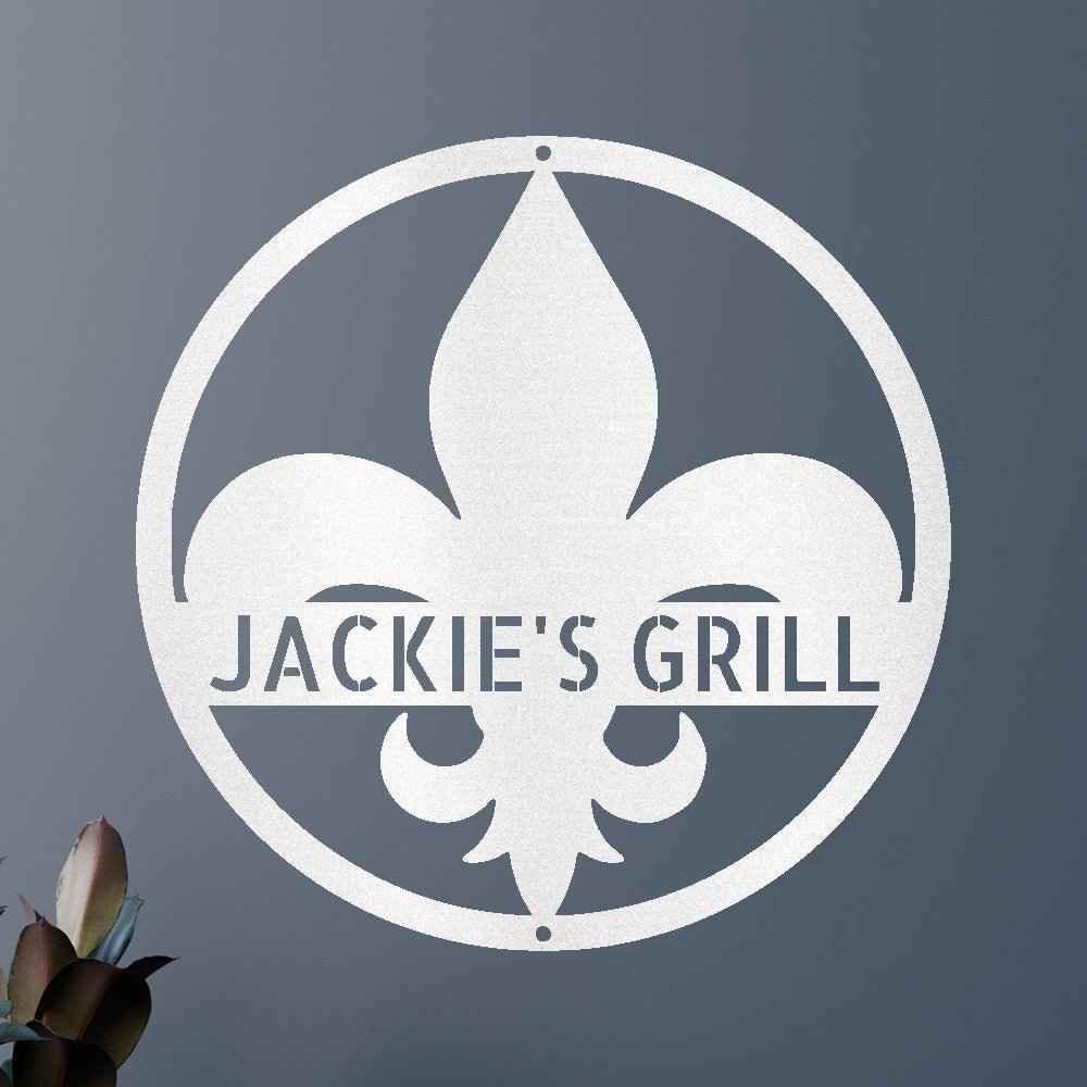 Fleur De Lis Personalized Gifts - Custom Metal Sign - GiFTiFY