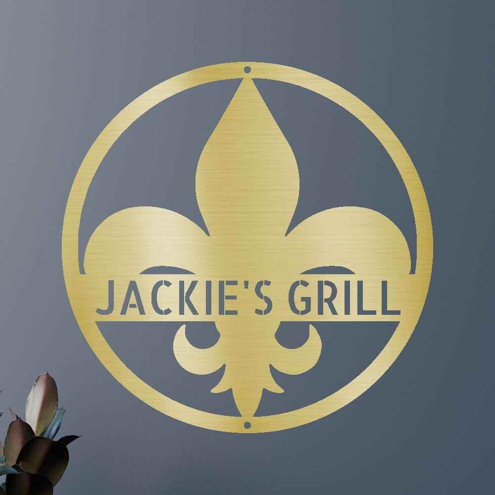 Fleur De Lis Personalized Gifts - Custom Metal Sign - GiFTiFY