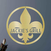 Fleur De Lis Personalized Gifts - Custom Metal Sign - GiFTiFY