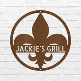 Fleur De Lis Personalized Gifts - Custom Metal Sign - GiFTiFY