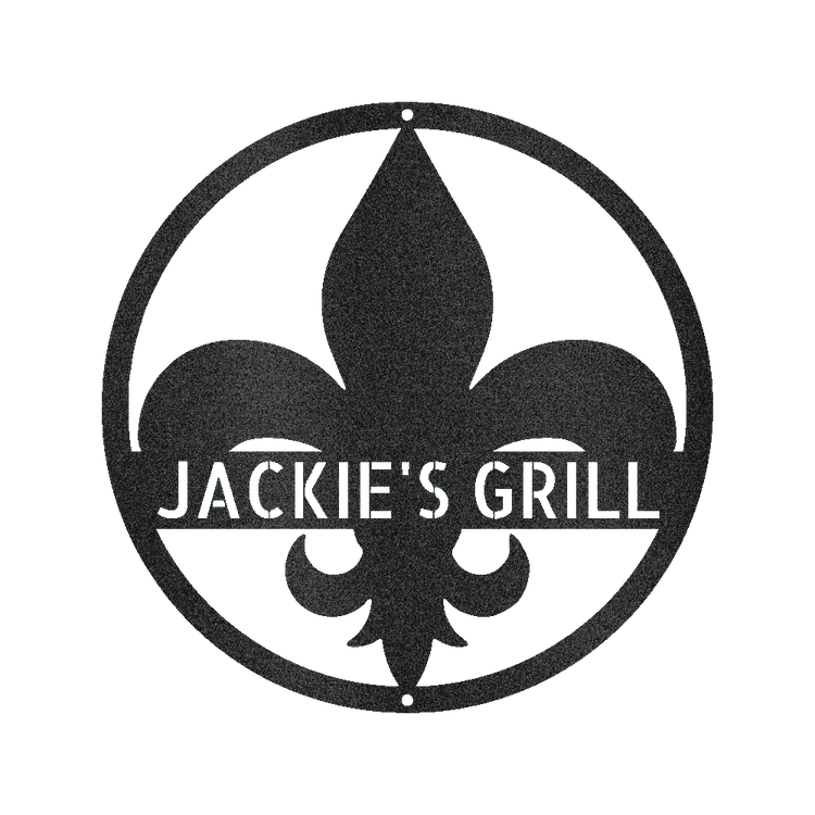 Fleur De Lis Personalized Gifts - Custom Metal Sign - GiFTiFY