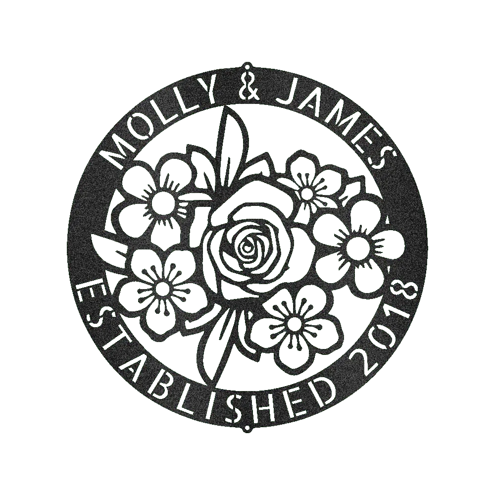 Floral Ring Personalized Gifts - Custom Metal Sign - GiFTiFY