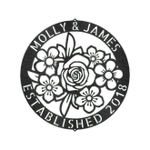 Floral Ring Personalized Gifts - Custom Metal Sign - GiFTiFY