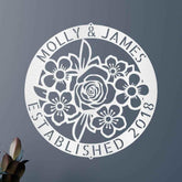 Floral Ring Personalized Gifts - Custom Metal Sign - GiFTiFY