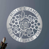 Floral Ring Personalized Gifts - Custom Metal Sign - GiFTiFY