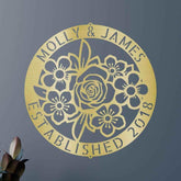 Floral Ring Personalized Gifts - Custom Metal Sign - GiFTiFY