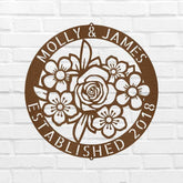 Floral Ring Personalized Gifts - Custom Metal Sign - GiFTiFY