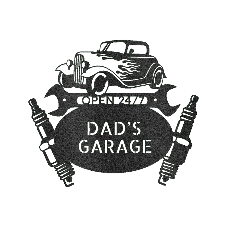 Garage Sign - Custom Metal Sign, Gift For Him, Christmas Gifts For Dad - GiFTiFY