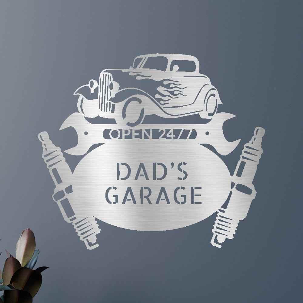 Garage Sign - Custom Metal Sign, Gift For Him, Christmas Gifts For Dad - GiFTiFY