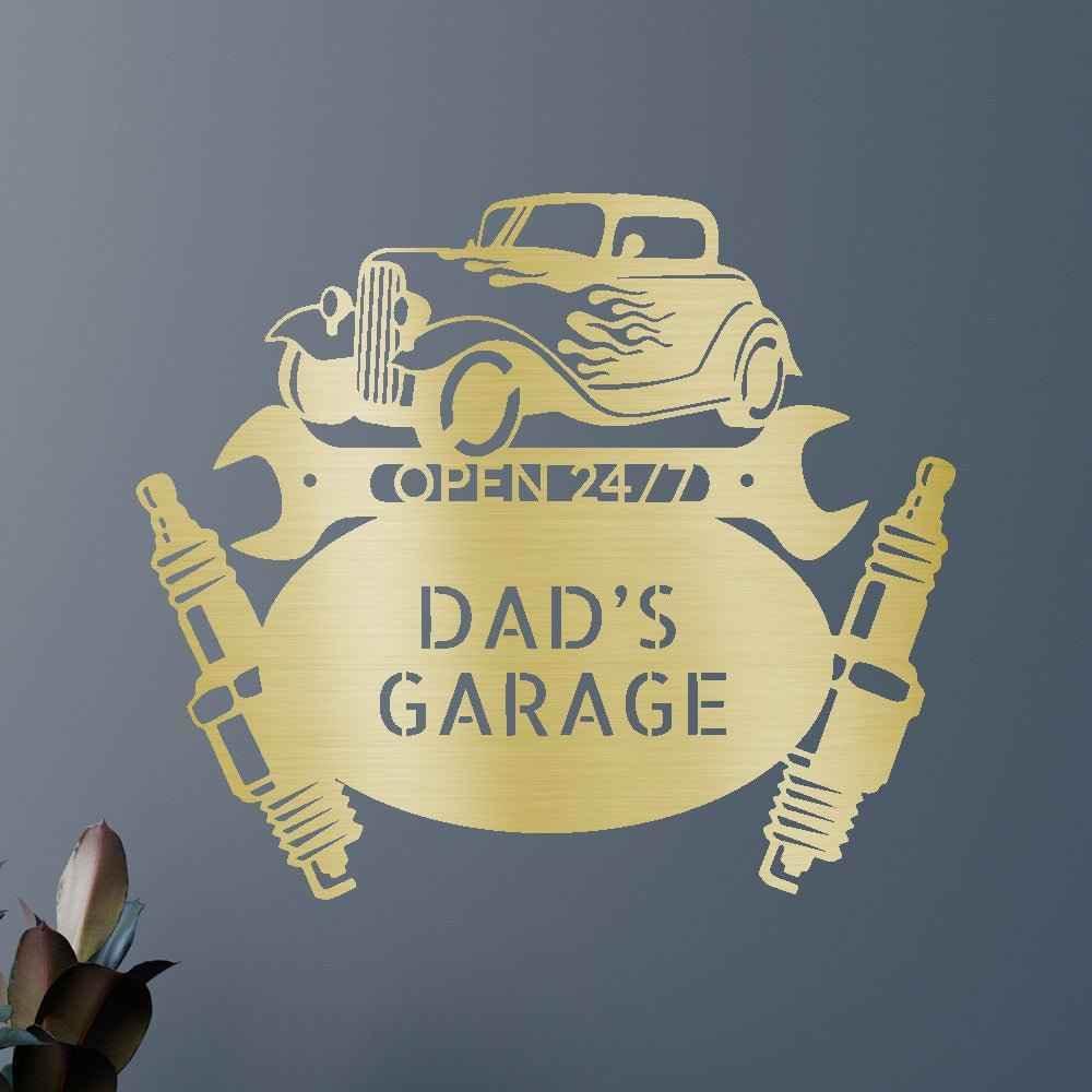 Garage Sign - Custom Metal Sign, Gift For Him, Christmas Gifts For Dad - GiFTiFY
