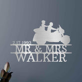 Motorcycle Couple Personalized Gifts - Custom Metal Sign - GiFTiFY