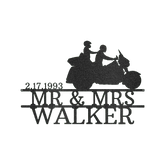 Motorcycle Couple Personalized Gifts - Custom Metal Sign - GiFTiFY