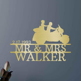 Motorcycle Couple Personalized Gifts - Custom Metal Sign - GiFTiFY