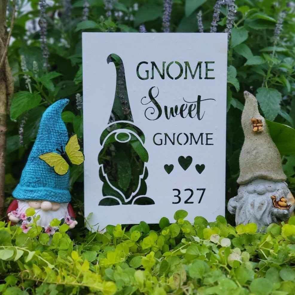 Gnome Home Stake - Custom Metal Sign - GiFTiFY