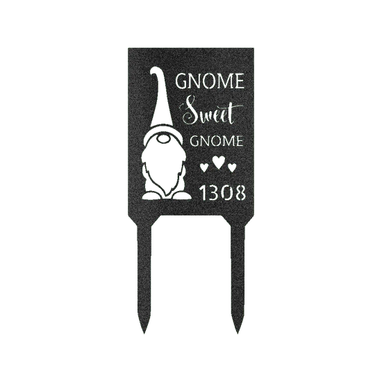 Gnome Home Stake - Custom Metal Sign - GiFTiFY