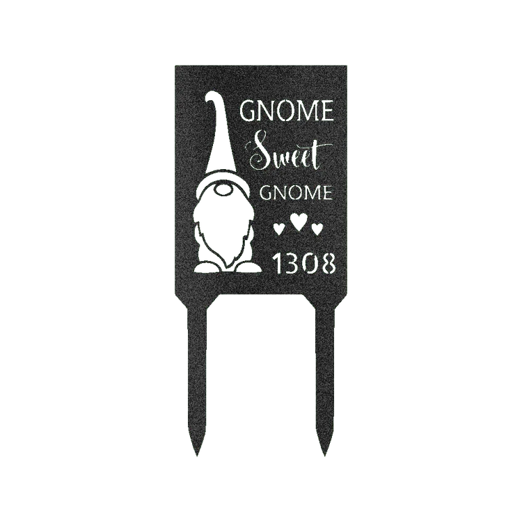 Gnome Home Stake - Custom Metal Sign - GiFTiFY